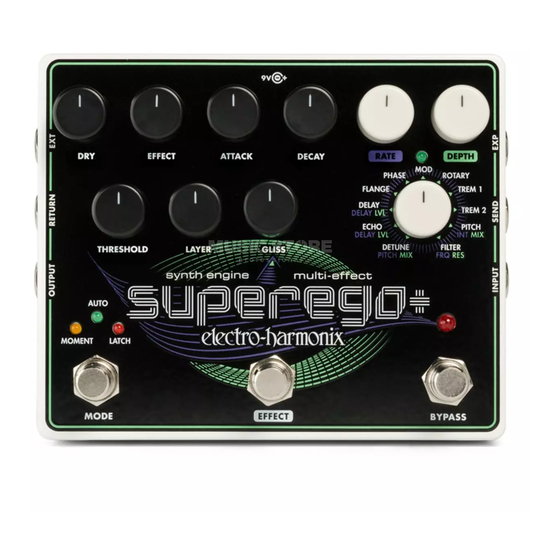 Electro-Harmonix Superego+ Manual