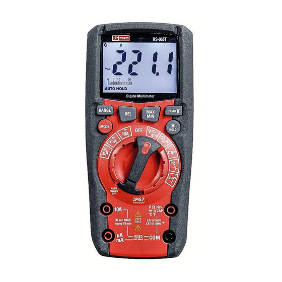 RS PRO RS-965T Instruction Manual