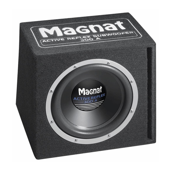 Magnat Audio ACTIVE REFLEX 200A Owner's Manual/Warranty Document