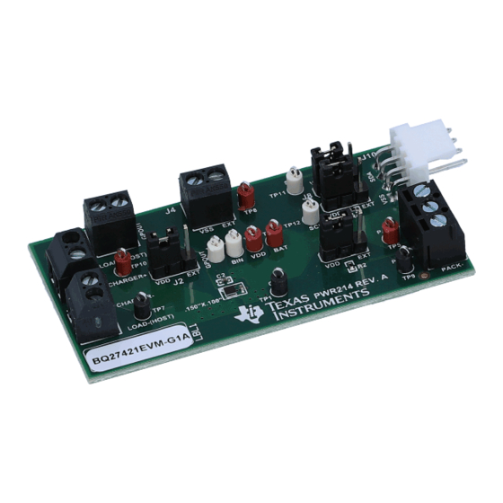 Texas Instruments bq27421 EVM User Manual