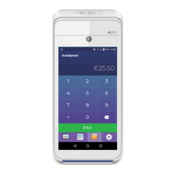 Handpoint PAX A920 Quick Start Manual