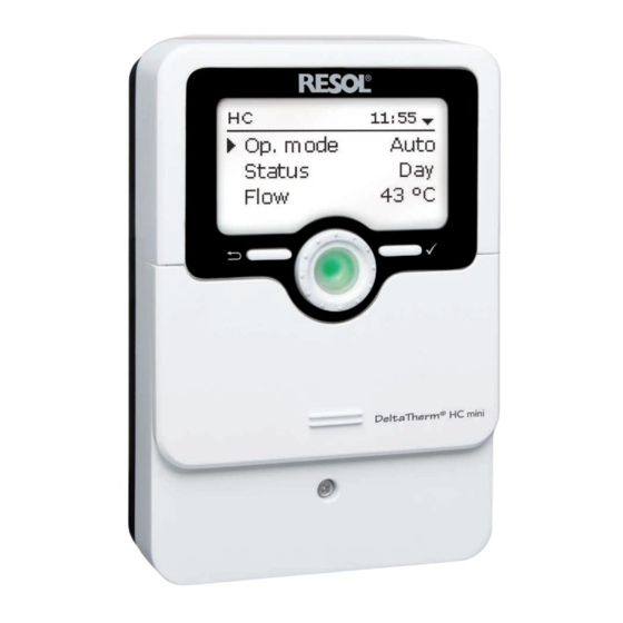 Resol DeltaTherm HC mini Manual