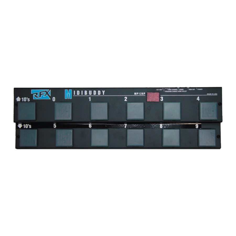 RFX MIDIBUDDY MP128 - Midi Controller Manual