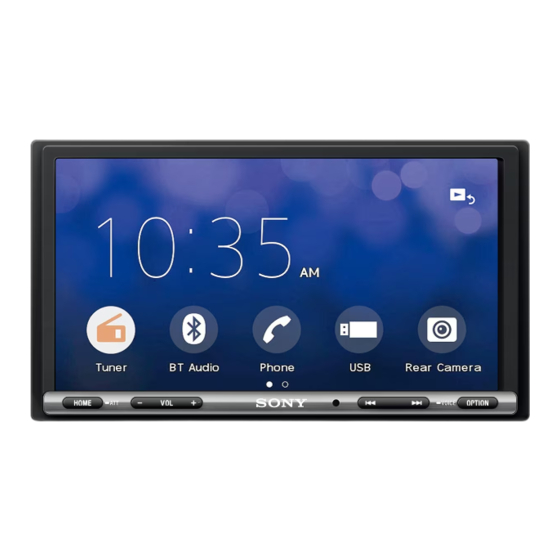 Sony XAV-AX3005DB Operating Instructions Manual