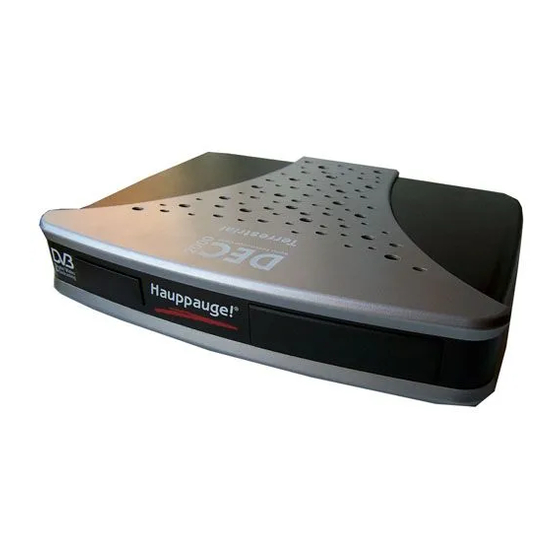 Hauppauge DEC 2000-t Installation And Reference Manual