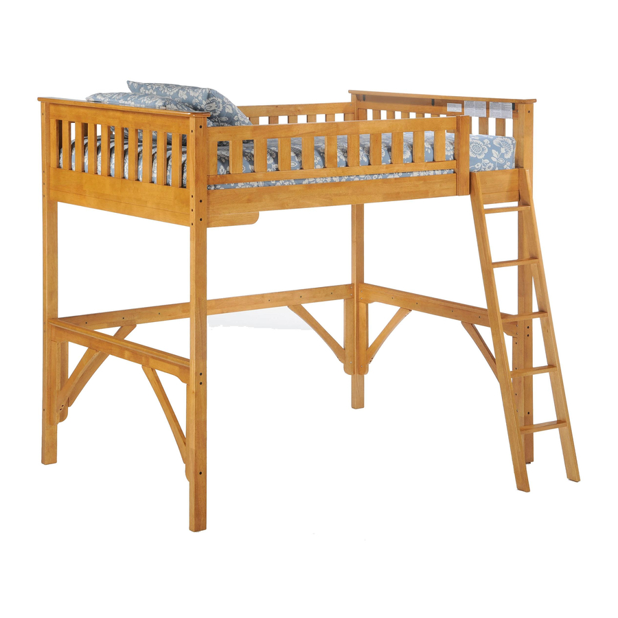 Night & Day Furniture Ginger Twin Loft Bunk Bed Assembly Instructions Manual