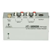 Behringer MicroPHONO PP400 Instruction Manual