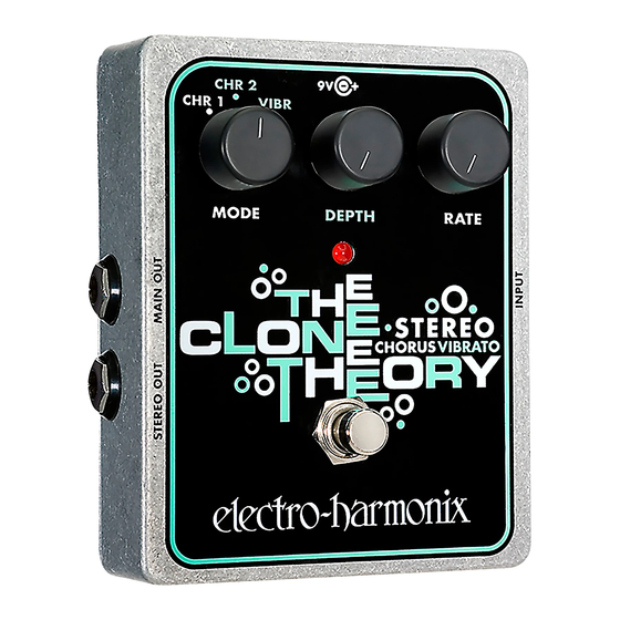 Electro-Harmonix XO STEREO CLONE THEORY Manual