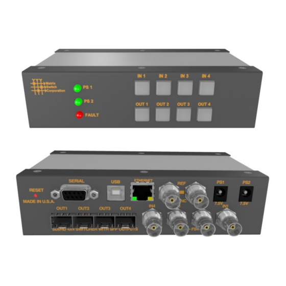 Matrix Switch Corporation MSC-FS44BFL Manuals