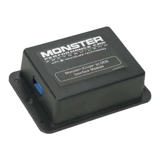 Monster iCruze MPC FX IM-GM1 Installation & User Manual