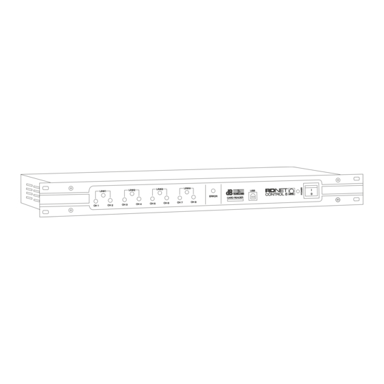 dB Technologies RDNET CONTROL 8 Manual