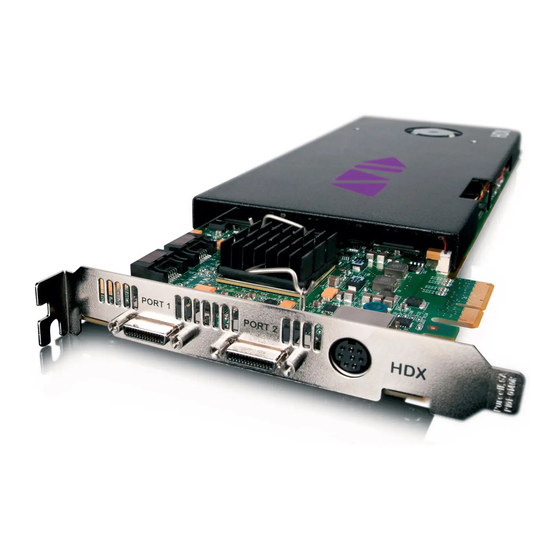 Avid Technology HDX Card Installation Manual
