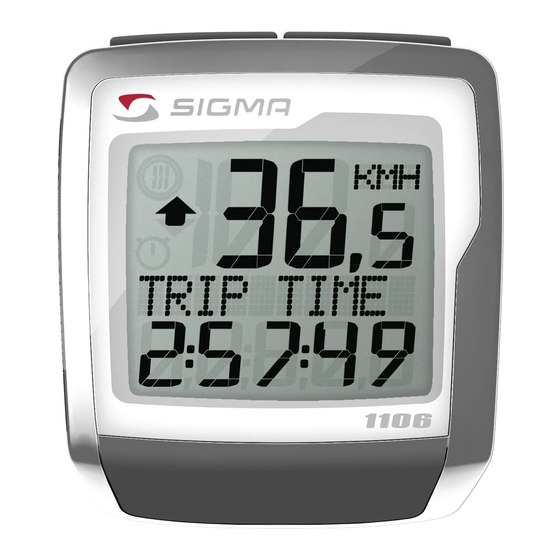 Sigma BC 1106 Instalation Instructions