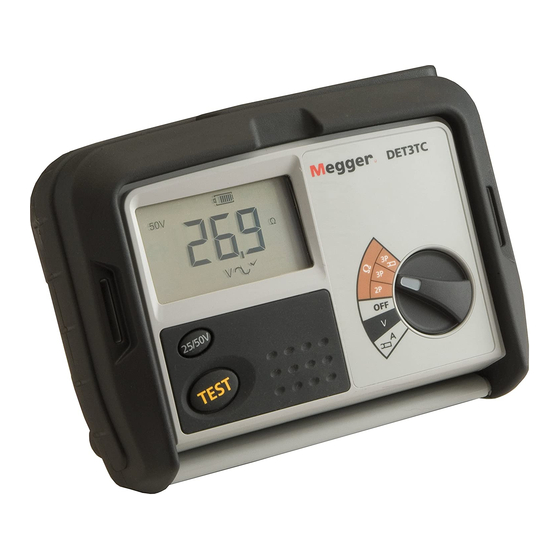Megger DET Series Ground Tester Manuals