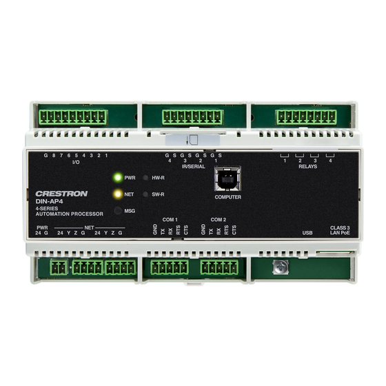 Crestron DIN Rail 4 Series Quick Start Manual