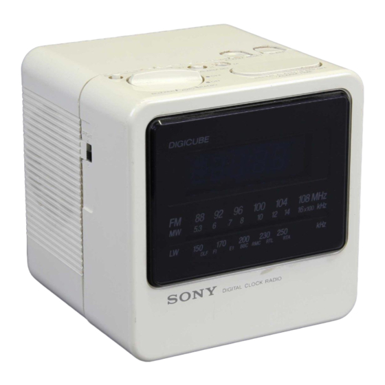 SONY ICF-C12L SERVICE MANUAL Pdf Download | ManualsLib