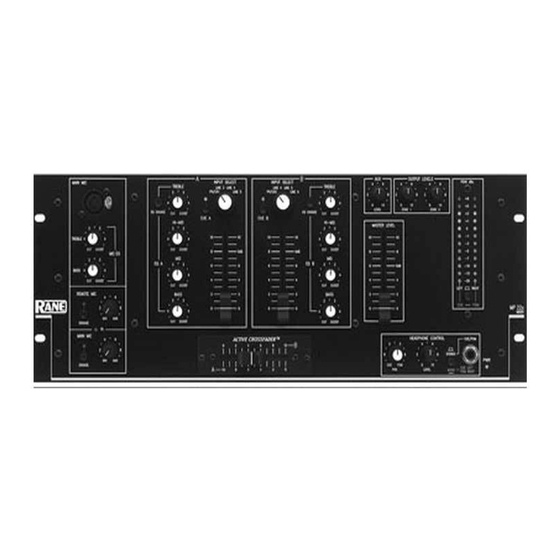 Rane MP 22X Operator's Manual