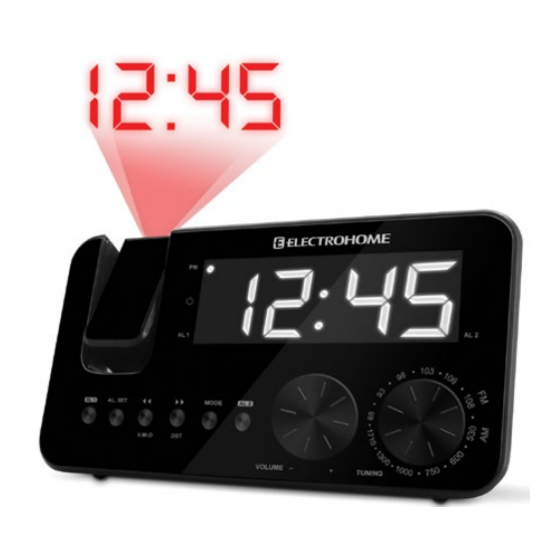 Electrohome WakeUp AM/FM SelfSet EAAC500 User Manual