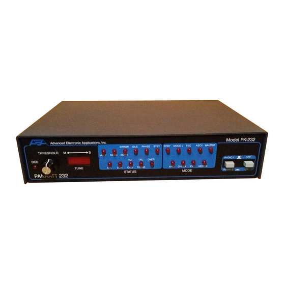 Advanced Electronic Applications PAKRATT PK-232 Operating Manual