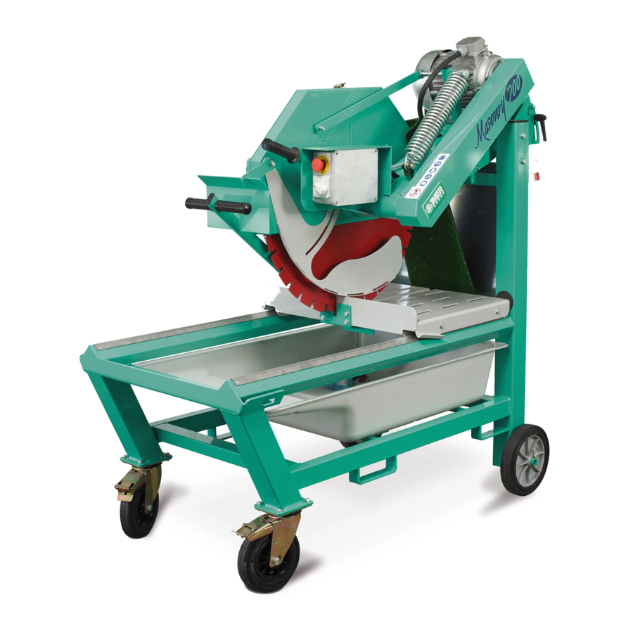 IMER MASONRY 750 PLUS Operating, Maintenance, Spare Parts Manual