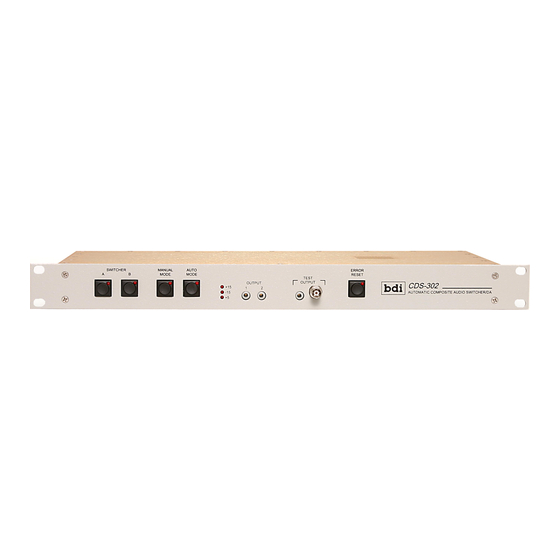 Broadcast Devices CDS-302 Technical Reference Manual