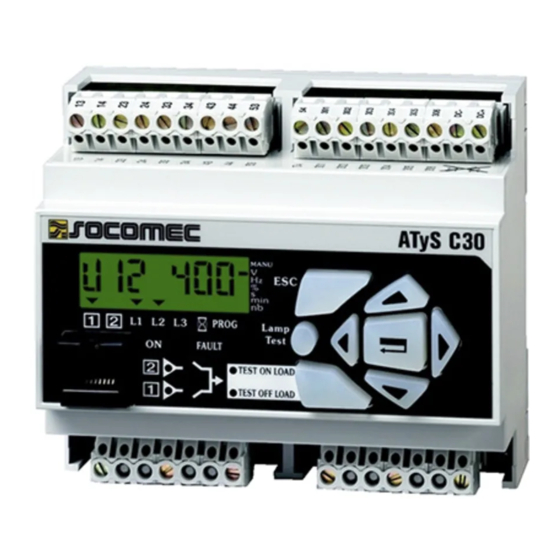 socomec ATys C30 Operating Instructions Manual