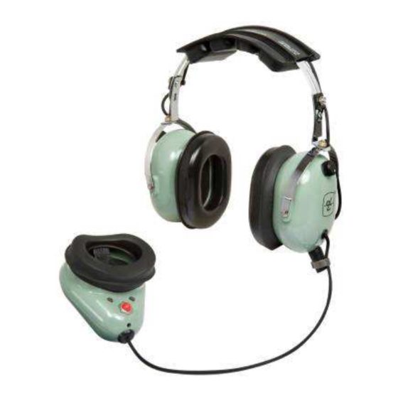 David Clark H9910 Use And Care Information
