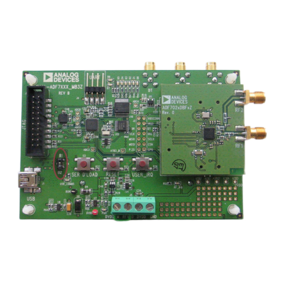 Analog Devices EVAL-ADF7023DB Z Series Manual