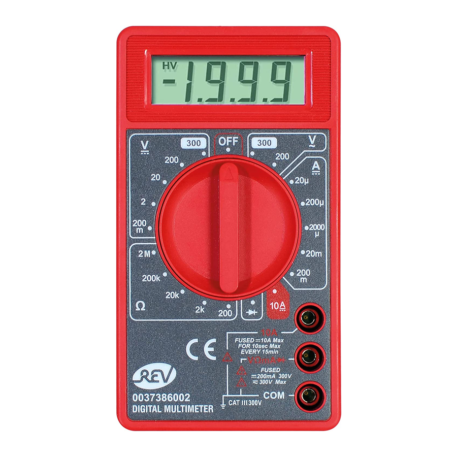 REV Ritter EM830B - Digital Multitester Operating Instructions