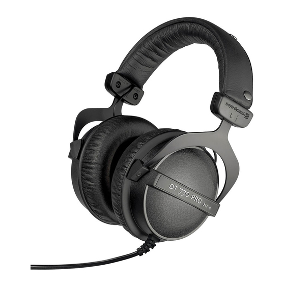 Beyerdynamic DT 770 PRO User Manual