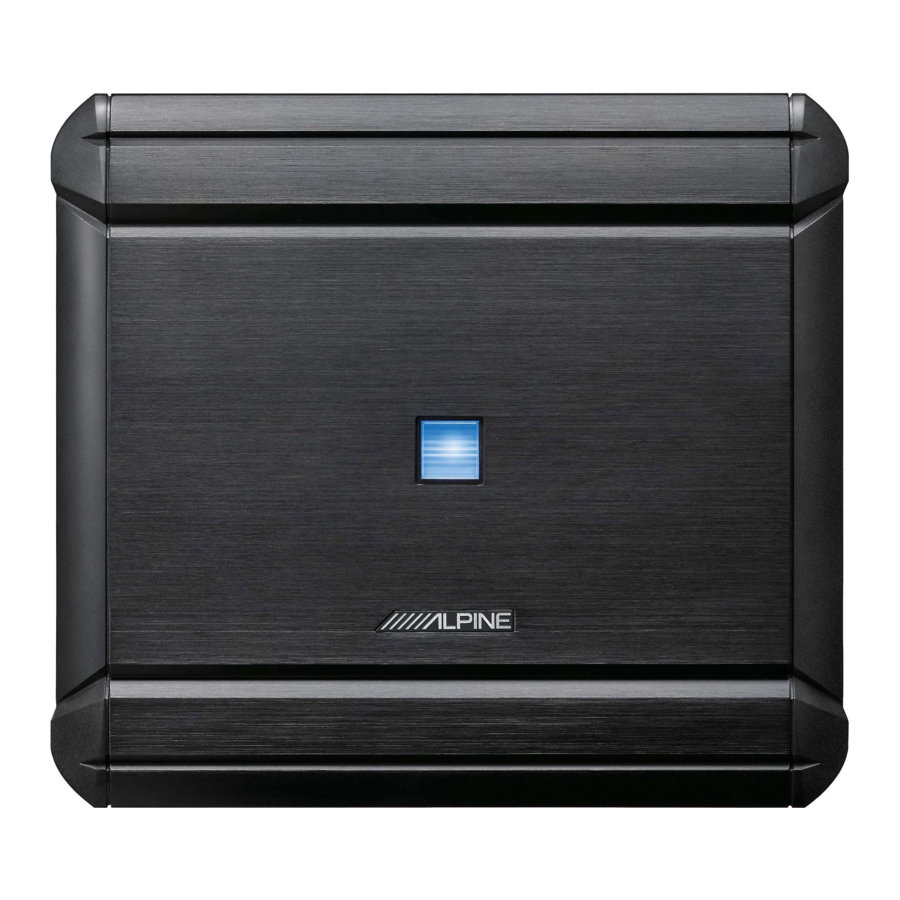 Alpine MRV-V500 - POWER AMPLIFIER Manual