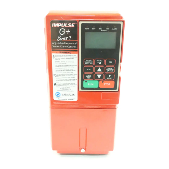 Magnetek Impulse G+ series 3 Instruction Manual