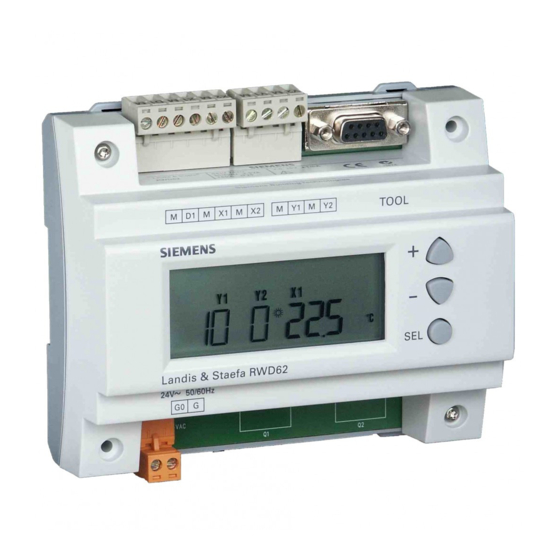 Siemens RWD62U Technical Instructions