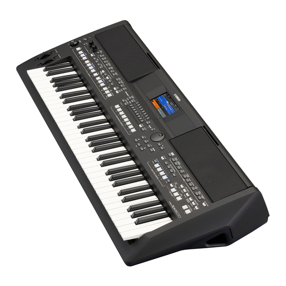 Yamaha PSR-SX600 Workstation Keyboard Manuals