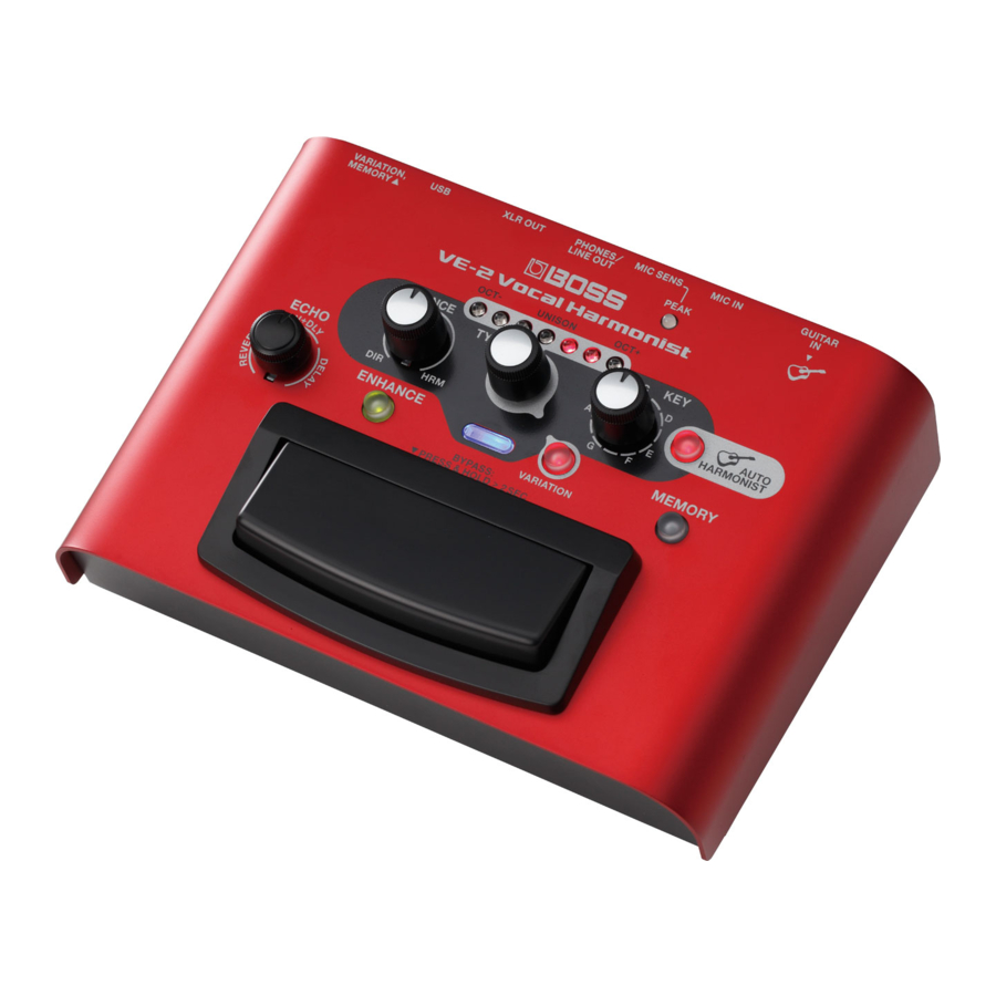 Boss VE-2 Owner's Manual