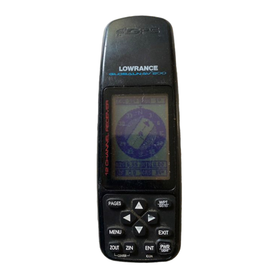 Lowrance GlobalNav 200 Installation And Operation Instructions Manual
