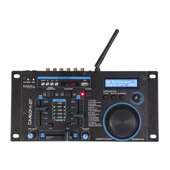 Ibiza sound DJM160FX-BT User Manual