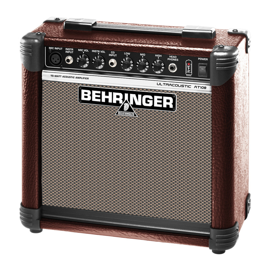 Behringer Ultracoustic AT108 Manual