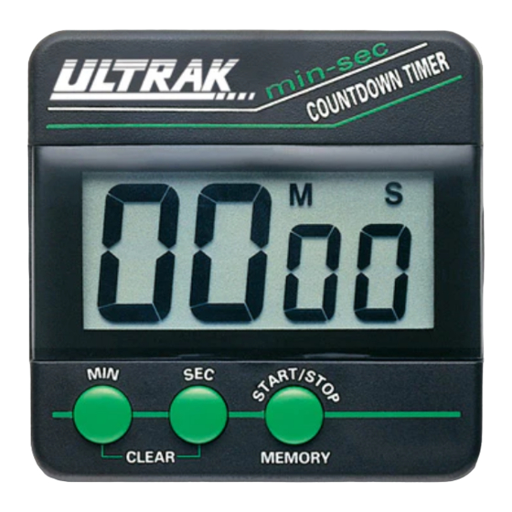 Ultrak T-1 Instructions