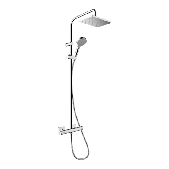 Hans Grohe Vernis Blend Showerpipe 200 1jet 26276 Series Instructions For Use Manual