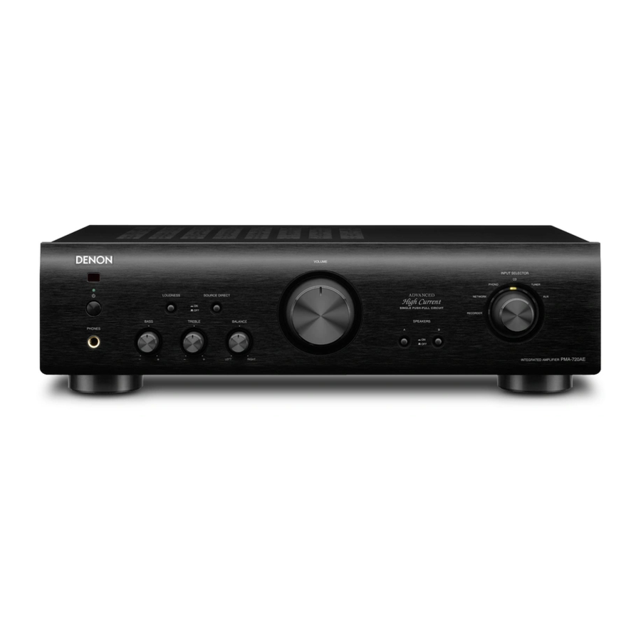 Denon PMA-720AE, PMA-520AE Integrated Amplifier Manual