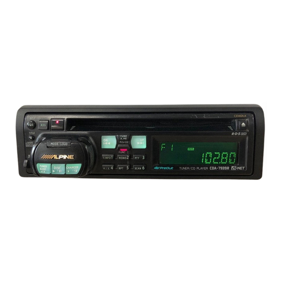 Alpine CDA-7939R Owner's Manual