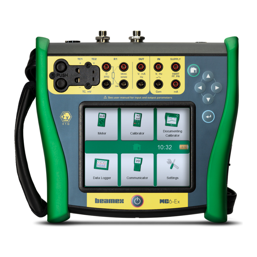 BEAMEX MC6 Series, MC6-Ex, MC6-WS, MC6-T Manual