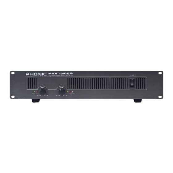 Phonic MAX 860 plus User Manual