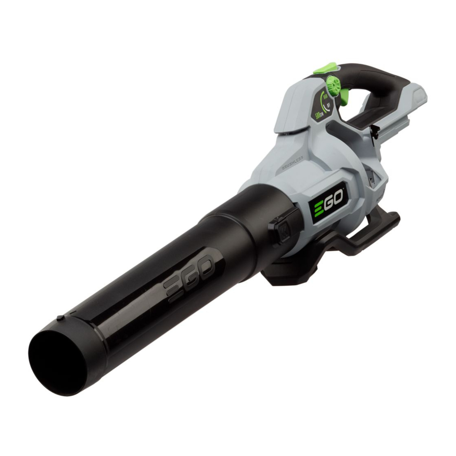 EGO Power Plus LB5800E - CORDLESS BLOWER Manual
