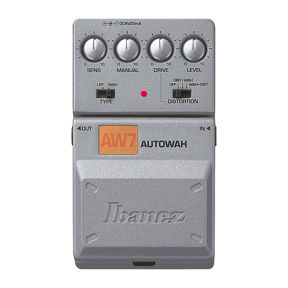 Ibanez Tone-Lok AW7 Owner's Manual