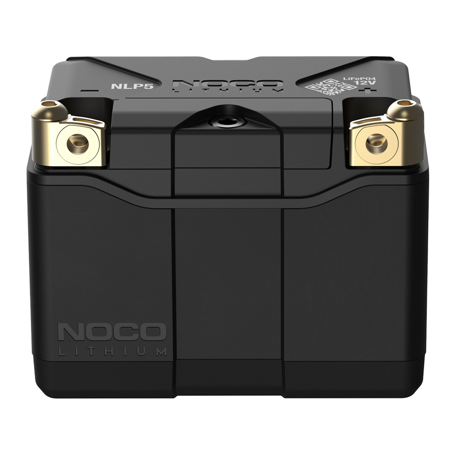 NOCO NLP5, NLP9, NLP14, NLP20, NLP30 - Lithium Powersport Batteries Manual