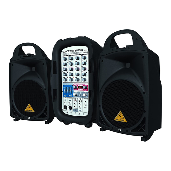 Behringer Europort EPA300 Quick Start Manual