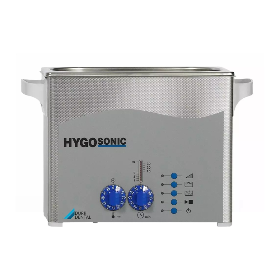 Durr Dental Hygosonic Installation And Operating Instructions Manual