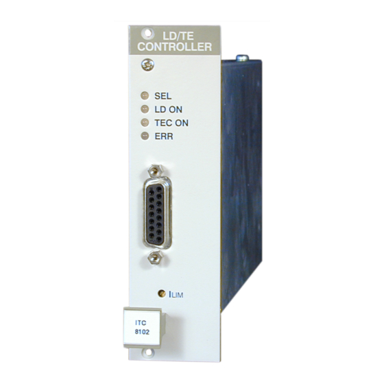THORLABS ITC8 Series Operation Manual